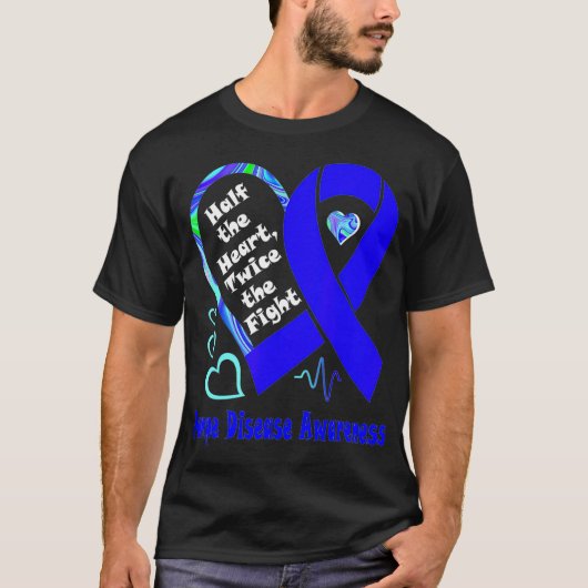 Half The Heart Twice The Fight Pompe Disease Aware T-Shirt (Vorderseite)