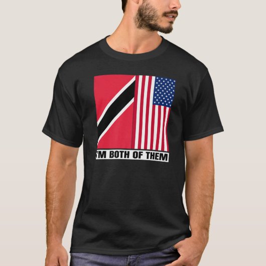 Half Trinbagonian American DNA Trinidad And Tobago T-Shirt (Vorderseite)