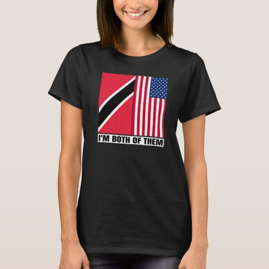 Half Trinbagonian American DNA Trinidad And Tobago T-Shirt (Vorderseite)