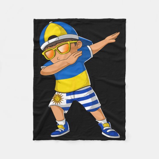 Half Ukrainian Uruguayan Boy Ukraine Uruguay Flag Fleecedecke (Vorderseite)