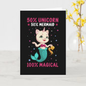 Half Unicorn Halbmaid Karte (Gelbe Blume)