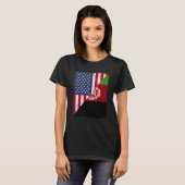 Half USA Flag Half Afghanistan Flag American Afgha T-Shirt (Vorne ganz)