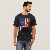 Half USA Flag Half Afghanistan Flag American Afgha T-Shirt (Vorne ganz)