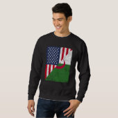 Half USA Flag Half Albania Flag American Albanian  Sweatshirt (Vorne ganz)
