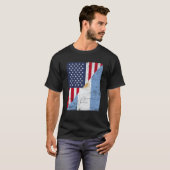 Half USA Flag Half Argentina Flag American Argenti T-Shirt (Vorne ganz)