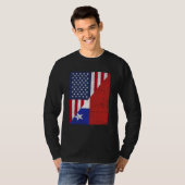 Half USA Flag Half Chile Flag American Chilean T-Shirt (Vorne ganz)