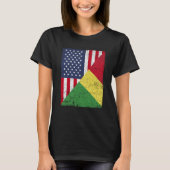 Half USA Flag Half Congo Flag American Congolese T-Shirt (Vorderseite)