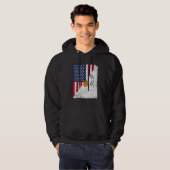 Half USA Flag Half Cyprus Flag American Cypriotic Hoodie (Vorne ganz)