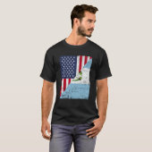Half USA Flag Half Guatemala Flag American Guatema T-Shirt (Vorne ganz)