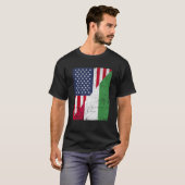 Half USA Flag Half Hungary Flag American Hungarian T-Shirt (Vorne ganz)