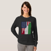 Half USA Flag Half Hungary Flag American Hungarian T-Shirt (Vorne ganz)