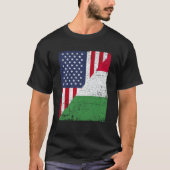 Half USA Flag Half Italy Flag American Italian T-Shirt (Vorderseite)