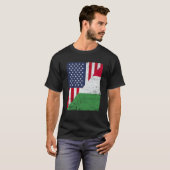 Half USA Flag Half Italy Flag American Italian T-Shirt (Vorne ganz)
