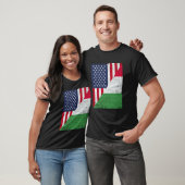 Half USA Flag Half Italy Flag American Italian T-Shirt (Unisex)