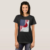 Half USA Flag Half Japan Flag American Japanese T-Shirt (Vorne ganz)