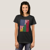 Half USA Flag Half Lithuania Flag American Lithuan T-Shirt (Vorne ganz)