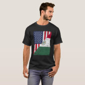 Half USA Flag Half Mexico Flag American Mexican T-Shirt (Vorne ganz)