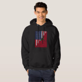 Half USA Flag Half Morocco Flag American Moroccan Hoodie (Vorne ganz)
