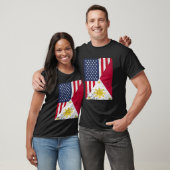 Half USA Flag Half Philippines Flag American Filip T-Shirt (Unisex)