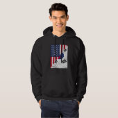 Half USA Flag Half South Korea Flag American South Hoodie (Vorne ganz)