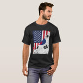 Half USA Flag Half South Korea Flag American South T-Shirt (Vorne ganz)