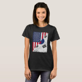 Half USA Flag Half South Korea Flag American South T-Shirt (Vorne ganz)