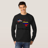 Half venezuela Half Dominican Flag Map Love venezu T-Shirt (Vorne ganz)