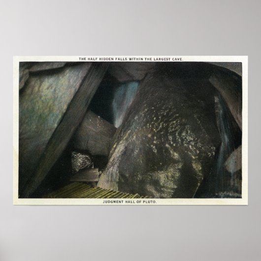 Half versteckte Falls View of Judgment Hall of Pla Poster (Vorne)