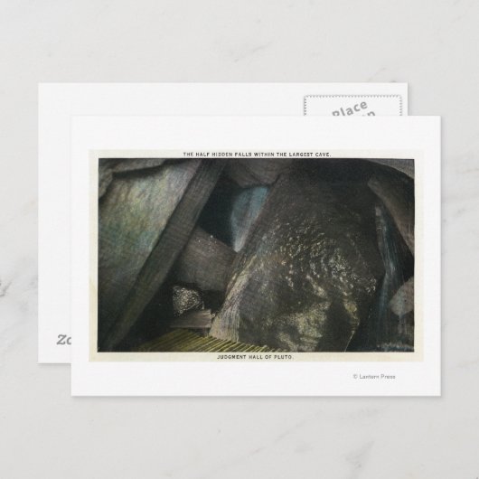 Half versteckte Falls View of Judgment Hall of Pla Postkarte (Vorne/Hinten)