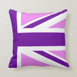 Half Violet Lila Union Jack Kissen
