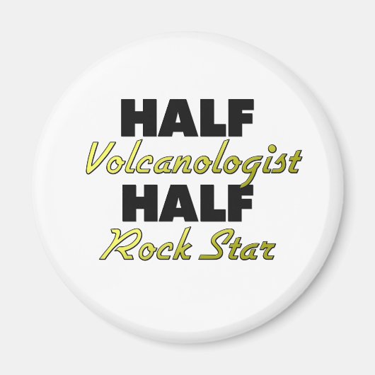Half-Vulkanologe Half Rock Star Magnet (Vorne)