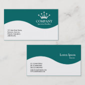 Half Wave Crown - Aquamarin Green 006666 Visitenkarte (Vorne/Hinten)