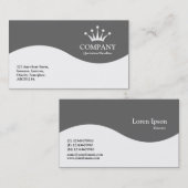 Half Wave Crown - Gray 666666 Visitenkarte (Vorne/Hinten)