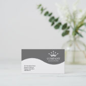 Half Wave Crown - Gray 666666 Visitenkarte (Stehend Vorderseite)