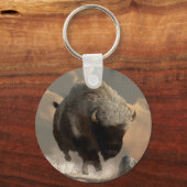 Half White Bison Schlüsselanhänger (Vorderseite)