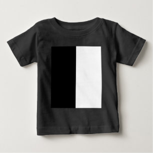 half white half black, half black half white baby t-shirt