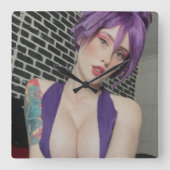 Halfangel66 lila Uhr (Vorderseite)