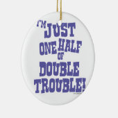 Hälfe von doppeltem Problem Keramik Ornament (Rechts)