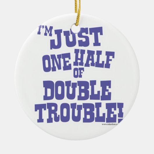 Hälfe von doppeltem Problem Keramik Ornament (Vorne)