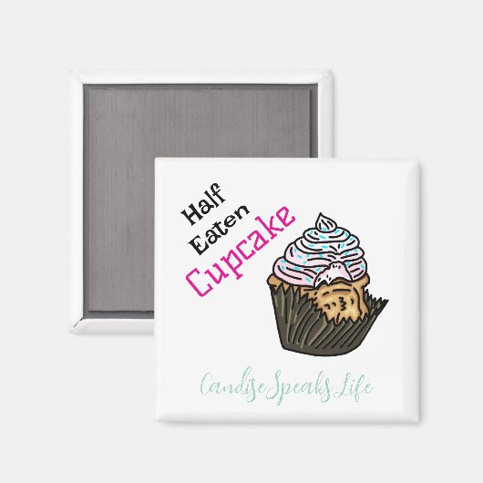 HalfEatenCupcake-Magnet Magnet (Vorderseite/Rückseite)