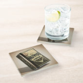 Halfhyde Coffee Co Retro Kaffeetine Glasuntersetzer (Schrägansicht)