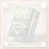 Halfhyde Coffee Co Retro Kaffeetine Glasuntersetzer (Rückseite)