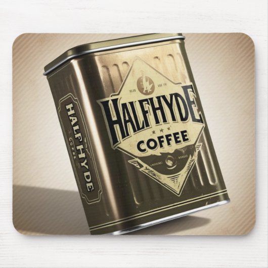Halfhyde Coffee Co Retro Kaffeetine Mousepad (Vorne)