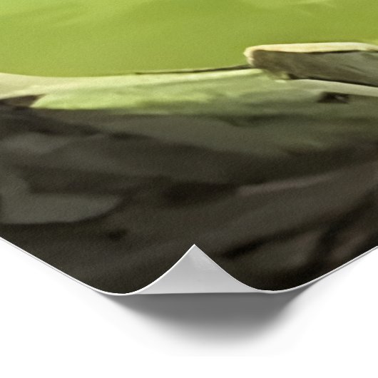 Halfling-Kriegerin | AI Art Poster (Ecke)