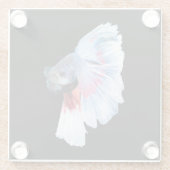Halfmoon Betta Fish Glasuntersetzer (Rückseite)