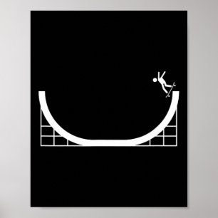 Halfpipe Skateboard- Fröhliches Skateboarding Woch Poster