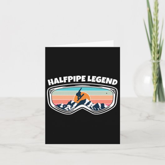 Halfpipe Snowboarden Goggles As Halfpipe Snowboar Karte (Vorderseite)