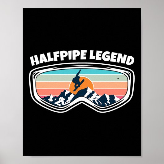 Halfpipe Snowboarden Goggles As Halfpipe Snowboar Poster (Vorne)