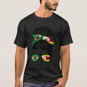 Hälfte Brasilianer Hälfte Simbabwes Mix Brasilien T-Shirt