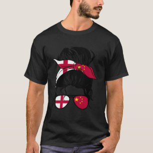 Hälfte Chinesisch Hälfte Englisch Mix England und T-Shirt